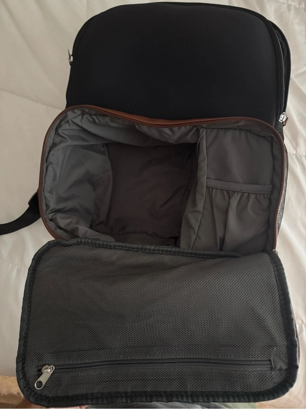 Freshly Picked Brown & Black Two-Tone Backpack with Front Pocket